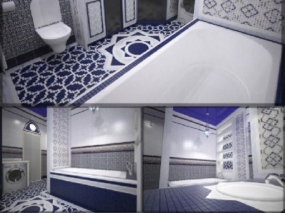 дизайн интерьера ванной комнаты в восточном стиле