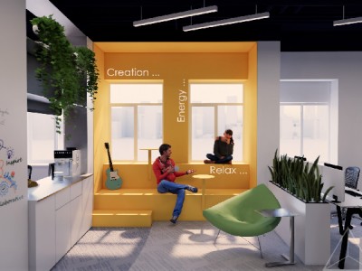 дизайн интерьера зоны отдыха в офисе