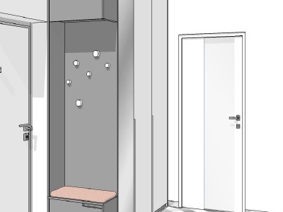 Дизайн коридора со шкафом купе