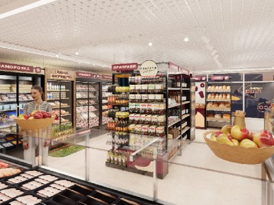 дизайн магазина продуктов